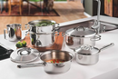 Batería de Cocina Tramontina Solar 6 Piezas Acero Inoxidable Triple Fondo con Vaporera