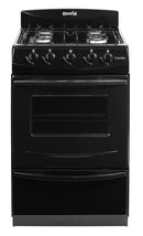 Cocina a gas Escorial Candor S2 51 cm negra con horno visor