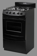 Cocina a gas Escorial Candor S2 51 cm negra con horno visor