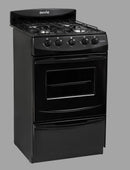 Cocina a gas Escorial Candor S2 51 cm negra con horno visor