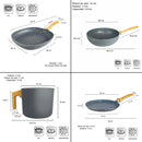Bateria Cocina Hudson Ceramica Antiadherente Granito 9 Piezas
