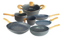 Bateria Cocina Hudson Ceramica Antiadherente Granito 9 Piezas