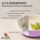 Brodark 25 Peças Jogo de Panelas Indução/Gás Antiaderentes