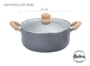 Bateria Cocina Hudson Ceramica Antiadherente Granito 9 Piezas