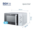 Microondas BGH B118MB25 18lt 700W