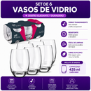 Kit con 15  Contenedores Herméticos de Vidrio + 10 Vasos de Vidrio Aruba de Regalo