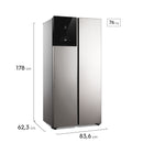 Heladera Electrolux No frost Side by Side 430 lt Inverter AutoSense Plata ES40S
